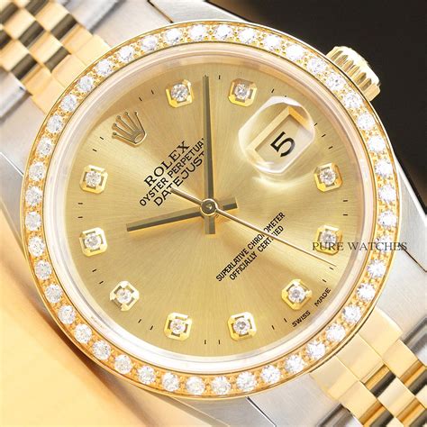 Rolex Datejust 18k gold diamond